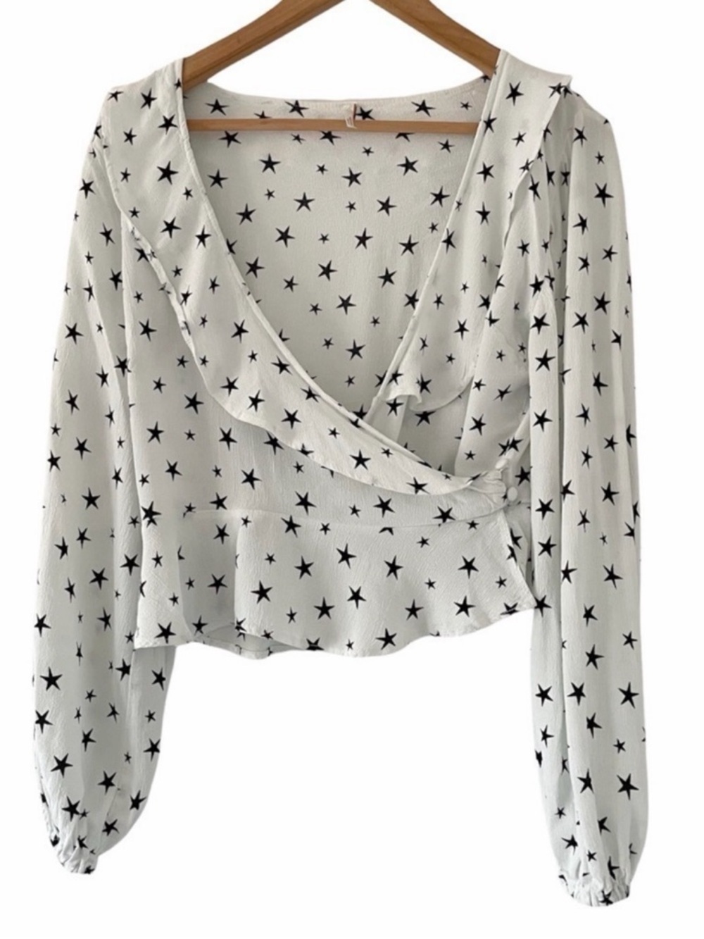 Free People Star Printed Wrap Top - Picture 3 of 8